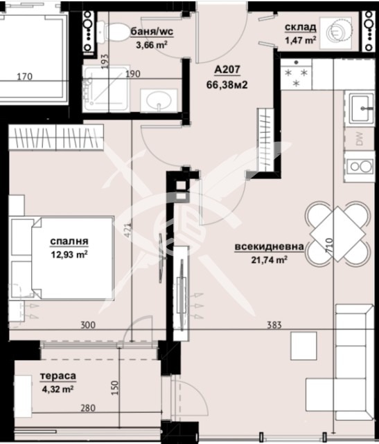 Продава 2-СТАЕН, гр. Бургас, Изгрев, снимка 1 - Aпартаменти - 48115261