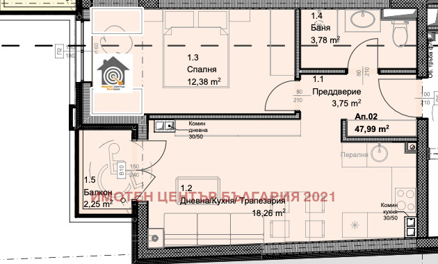 Продава 2-СТАЕН, гр. София, Овча купел, снимка 1 - Aпартаменти - 47271577