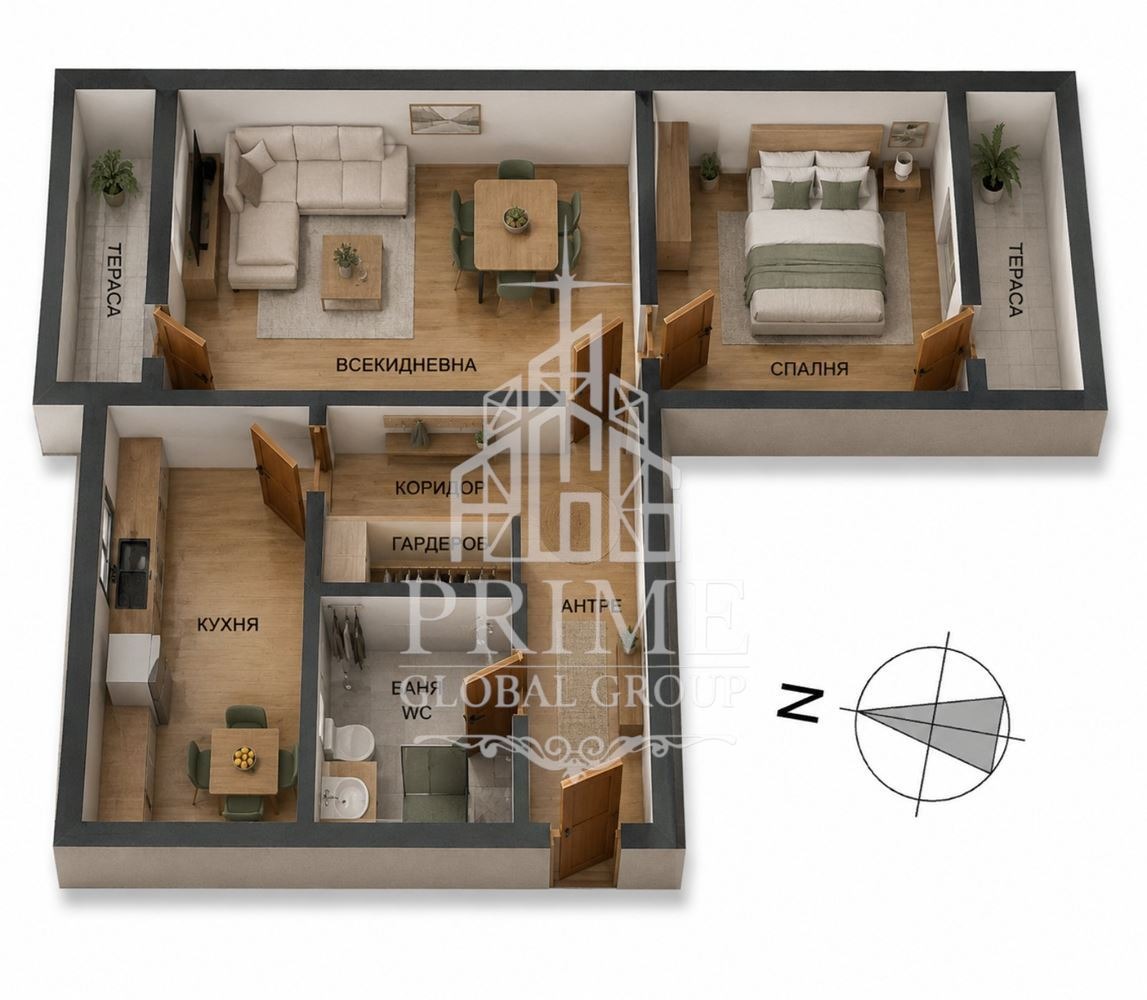 Продава 2-СТАЕН, гр. Бургас, Славейков, снимка 4 - Апартаменти - 55911742