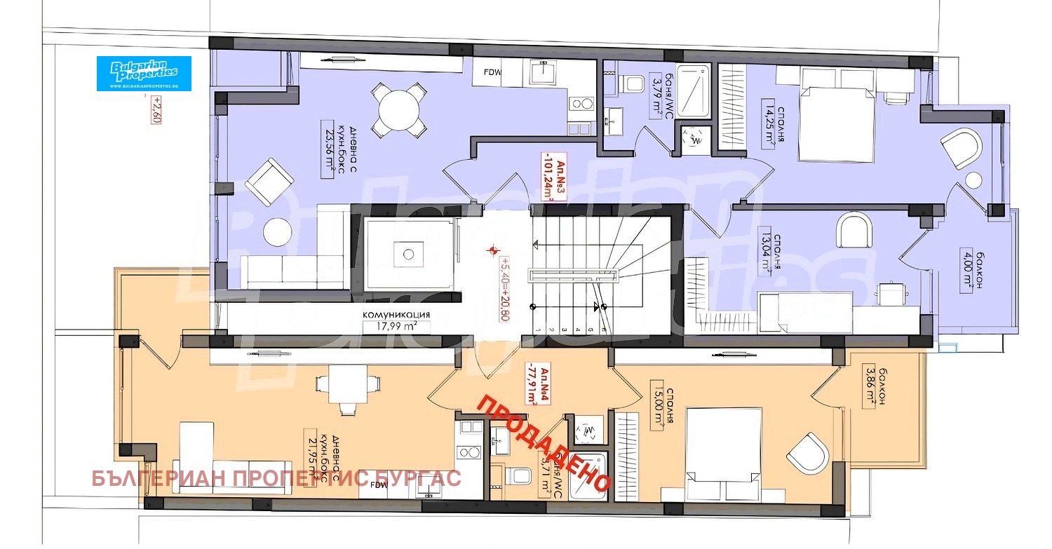 Продава 2-СТАЕН, гр. Бургас, Възраждане, снимка 5 - Апартаменти - 56223936