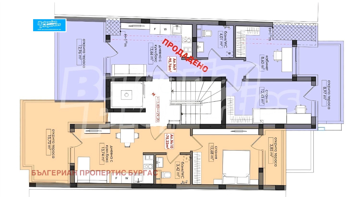 Продава 2-СТАЕН, гр. Бургас, Възраждане, снимка 3 - Апартаменти - 56223936