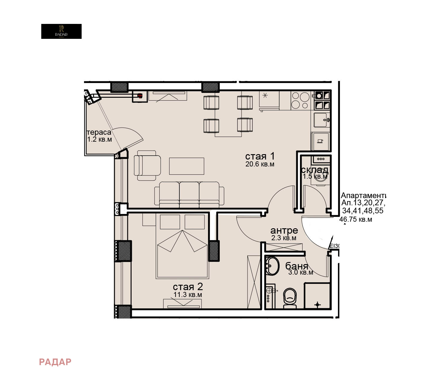Продава 2-СТАЕН, гр. София, Малинова долина, снимка 13 - Апартаменти - 53732651