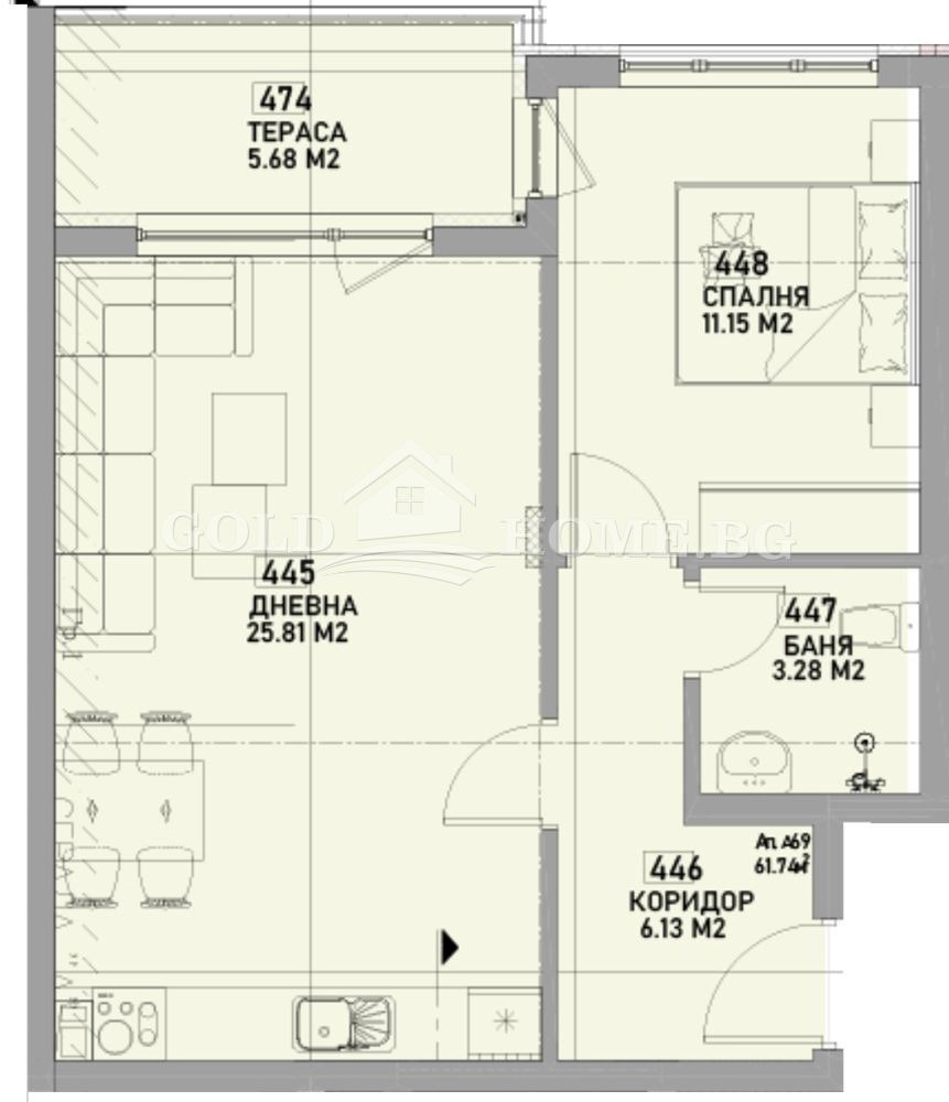 Продава 2-СТАЕН, гр. Пловдив, Беломорски, снимка 2 - Апартаменти - 55402556