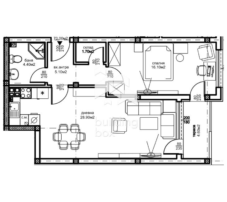 Продава 2-СТАЕН, гр. Пловдив, Южен, снимка 2 - Aпартаменти - 48108826