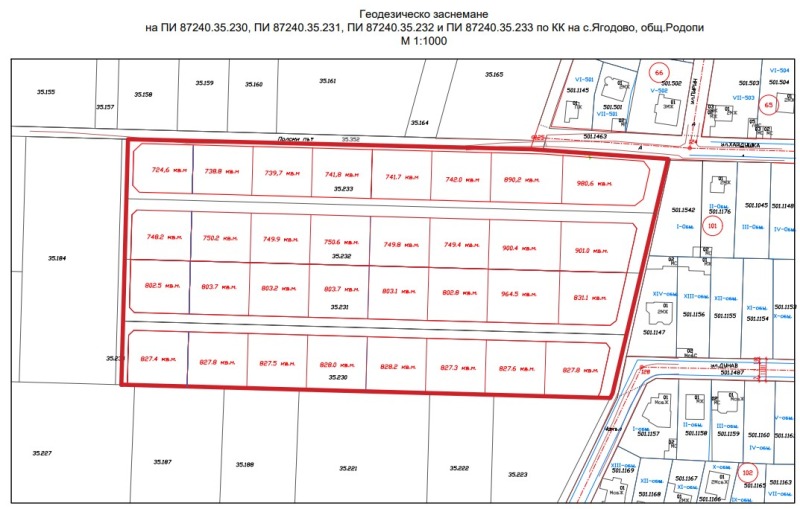 Продава ПАРЦЕЛ в област Пловдив, с. Ягодово - 32161 кв.м / При запитване, ИМОЛЕКС