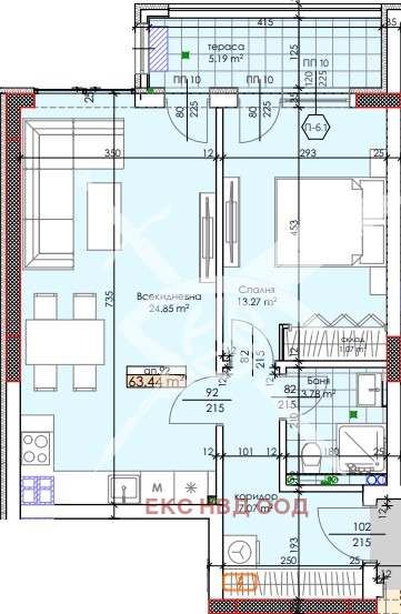 Til salg  1 soveværelse Plovdiv , Trakiya , 74 kvm | 88753643