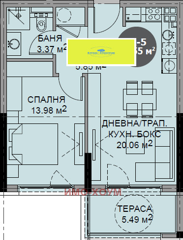 Продава  2-стаен град София , Дружба 2 , 68 кв.м | 57738861