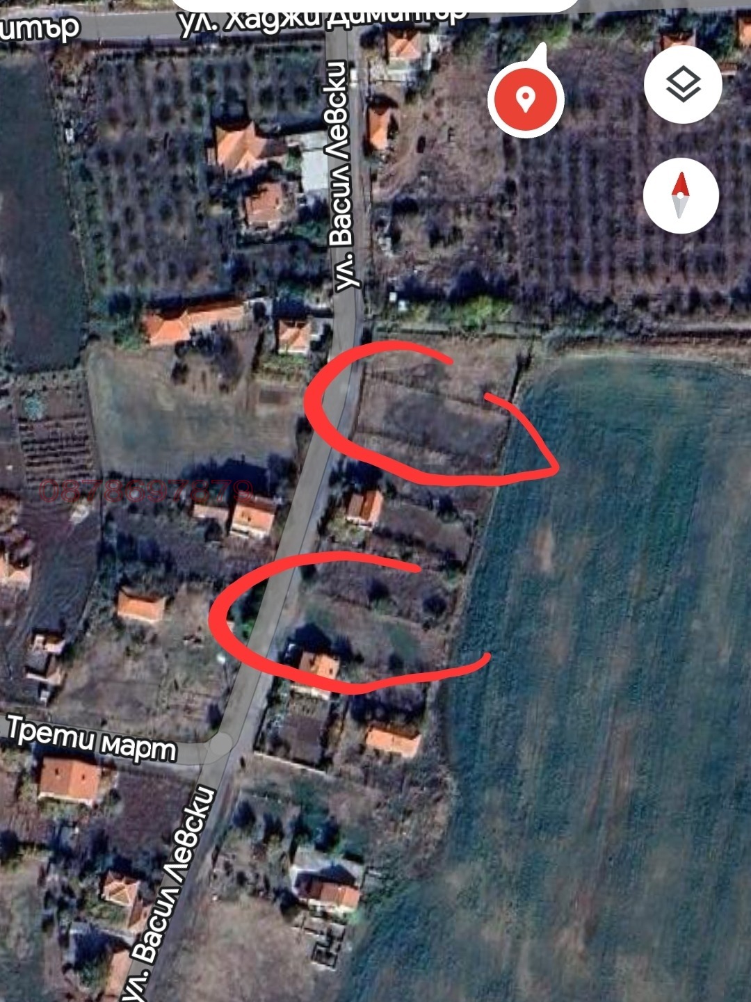 Продава ПАРЦЕЛ, с. Хаджидимитрово, област Ямбол