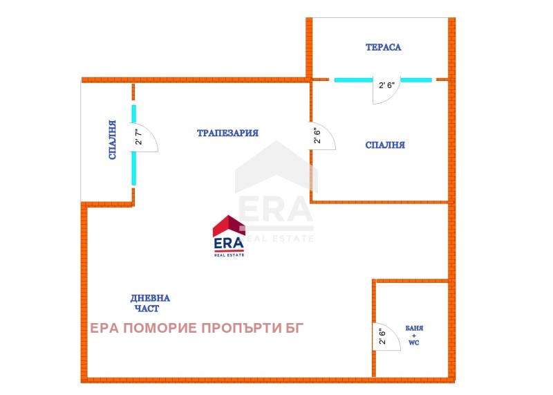 Till salu  1 sovrum region Burgas , Sveti Vlas , 53 kvm | 41249587 - bild [8]