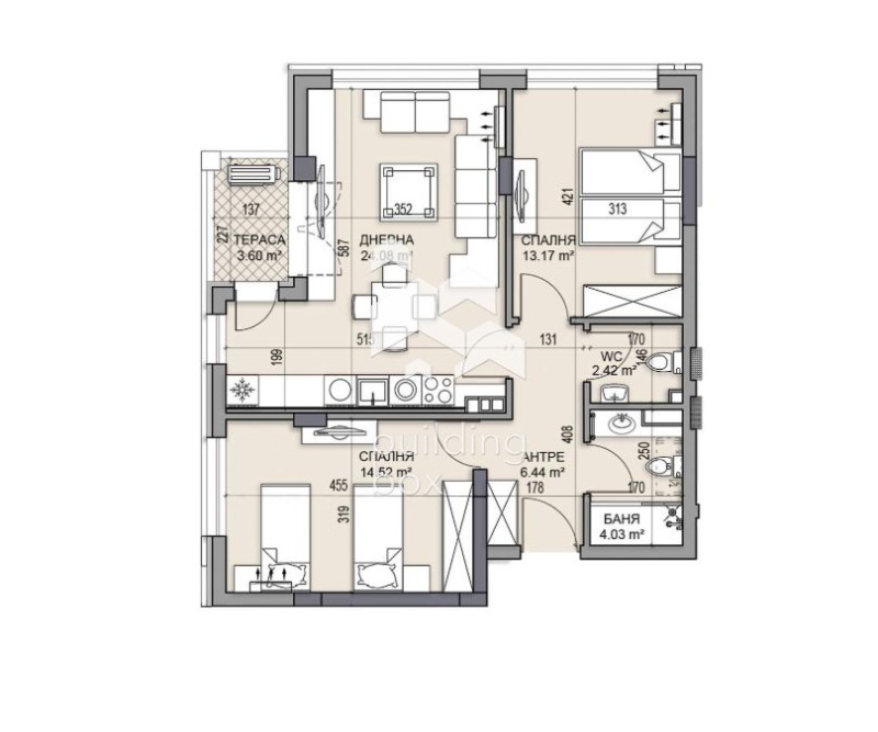 À venda  2 quartos Plovdiv , Gagarin , 99 m² | 74600933 - imagem [2]