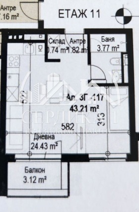 1 спальня Банишора, София 8