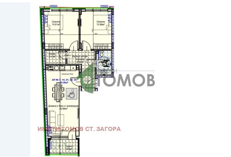 Eladó  2 hálószobás Stara Zagora , Zseleznik - centar , 122 négyzetméter | 64867489 - kép [10]
