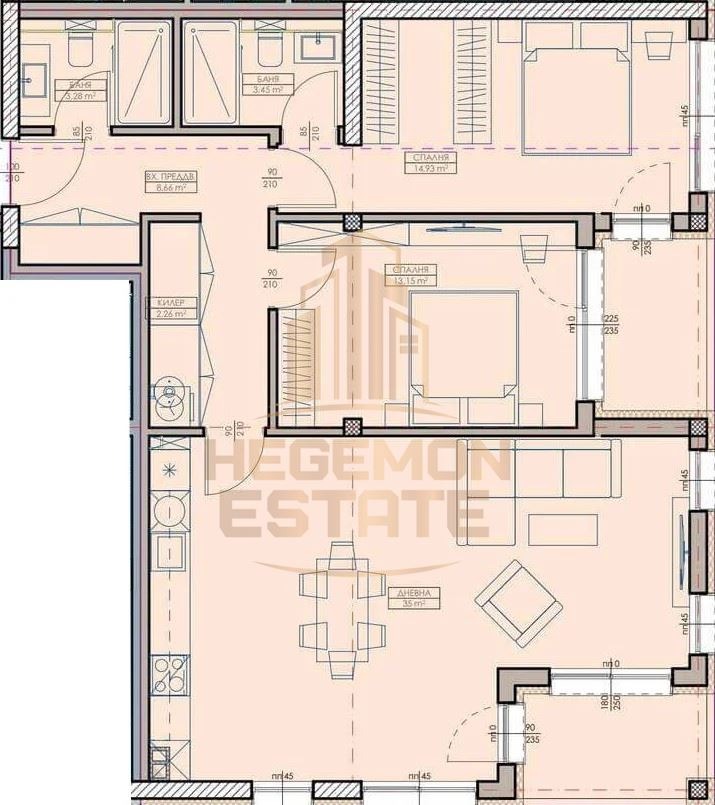 Продава 3-СТАЕН, гр. Варна, Кайсиева градина