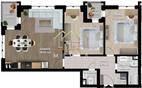 Продава 3-стаен град Пловдив Южен - [1] 