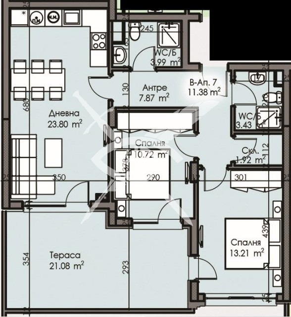 Продава 2-СТАЕН, гр. Бургас, Изгрев, снимка 2 - Aпартаменти - 48250233