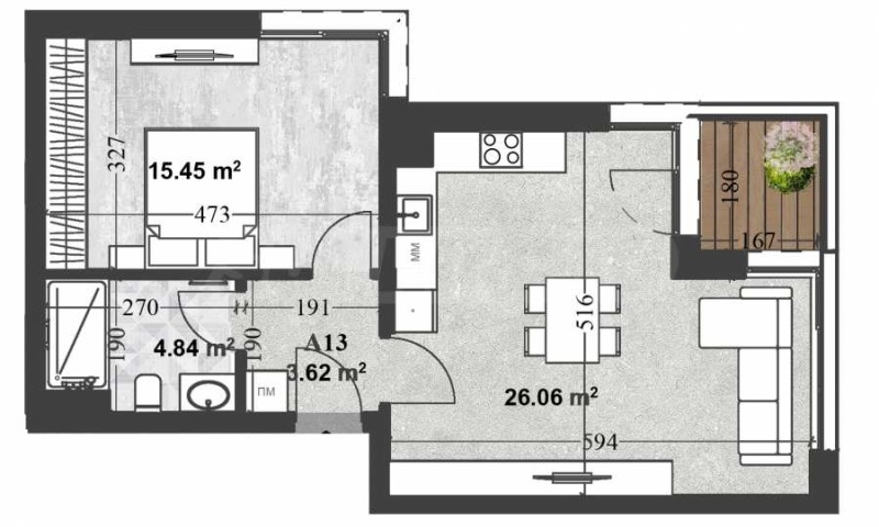 Продава 2-СТАЕН, гр. София, Кръстова вада, снимка 3 - Апартаменти - 53498600