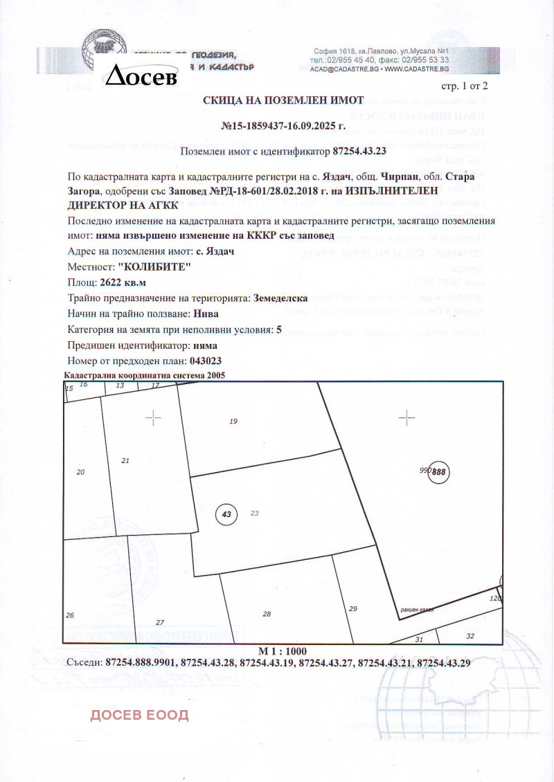 Продава  Земеделска земя област Стара Загора , с. Яздач , 19 дка | 62037162 - изображение [4]