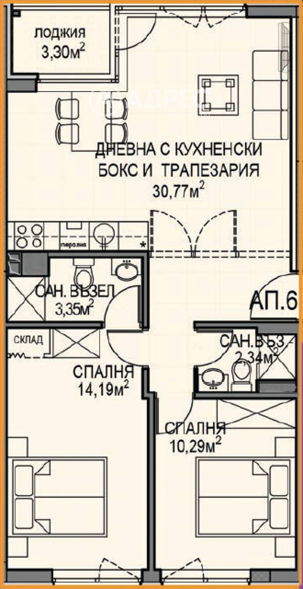 Продава 3-СТАЕН, гр. София, Обеля 2