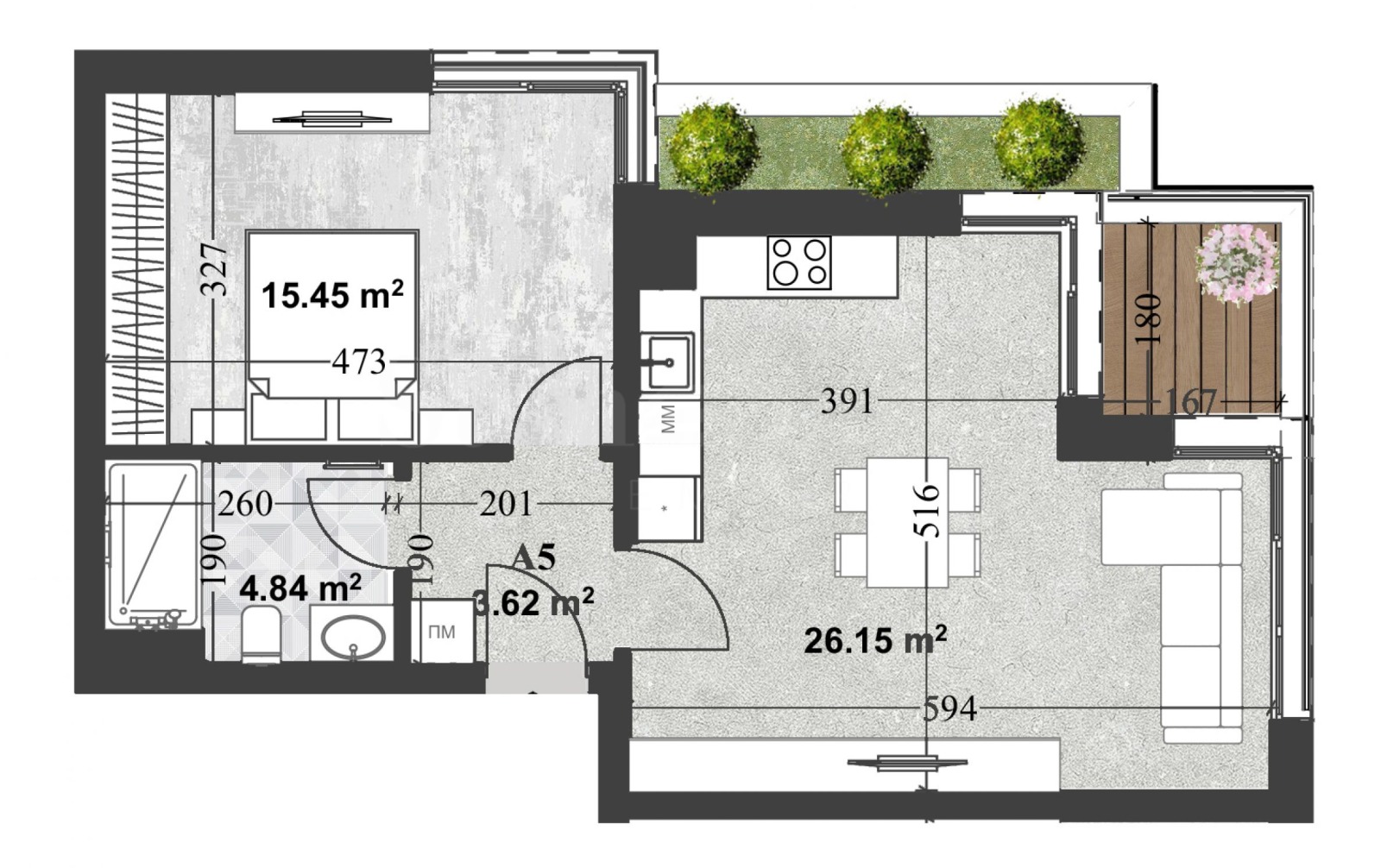 Продава 2-СТАЕН, гр. София, Кръстова вада, снимка 2 - Апартаменти - 52215141
