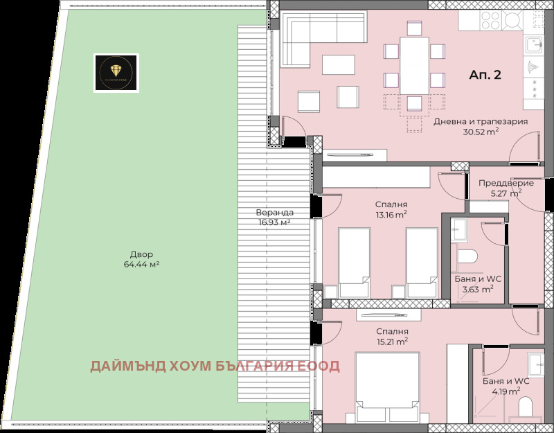 En venta  2 dormitorios Plovdiv , Belomorski , 177 metros cuadrados | 14390274 - imagen [2]