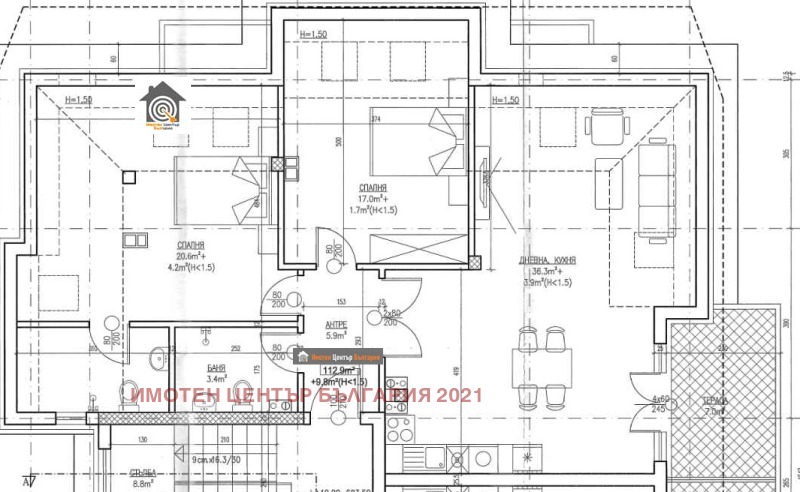 Продава 3-СТАЕН, гр. София, Овча купел, снимка 11 - Aпартаменти - 48572084