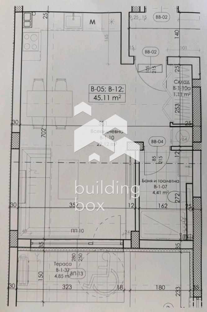 Myytävänä  Studio Plovdiv , Ostromila , 53 neliömetriä | 56180993 - kuva [4]