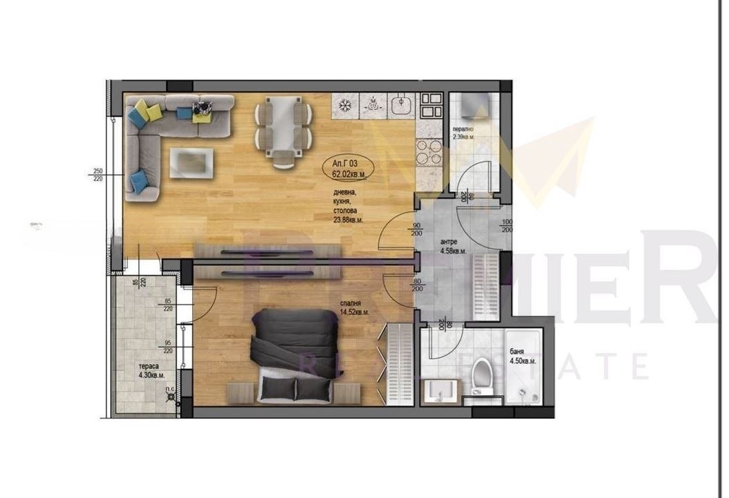 Продава 2-СТАЕН, гр. Пловдив, Остромила, снимка 3 - Апартаменти - 54135556