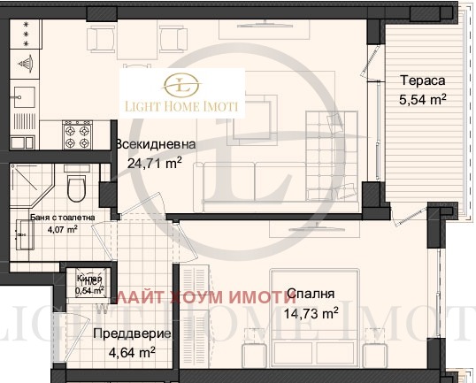 Til salgs  1 soverom Plovdiv , Gagarin , 77 kvm | 46681991 - bilde [3]