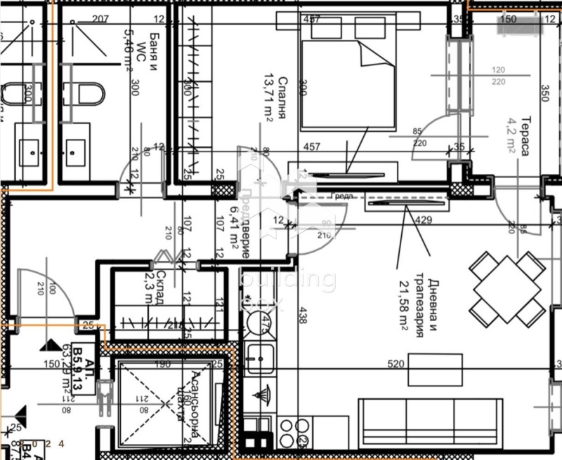 Продава  2-стаен град Пловдив , Остромила , 74 кв.м | 73431128 - изображение [7]