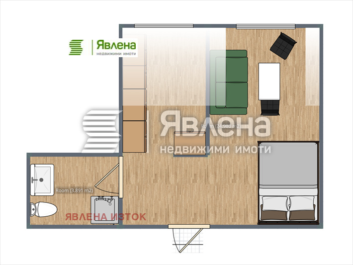 Продава 1-СТАЕН, гр. София, Борово, снимка 7 - Апартаменти - 55533813