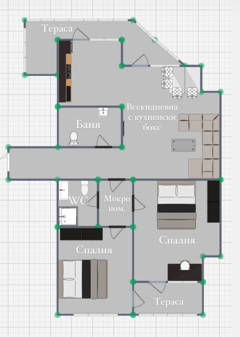 In vendita  2 camere da letto Sofia , Manastirski livadi , 109 mq | 61734179 - Immagine [10]