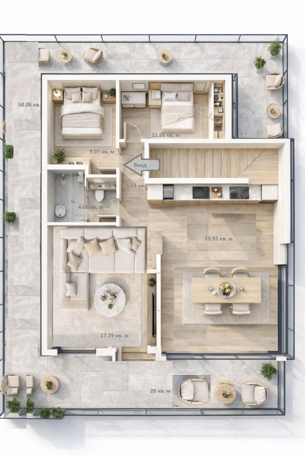 Продава 3-СТАЕН, гр. София, Карпузица