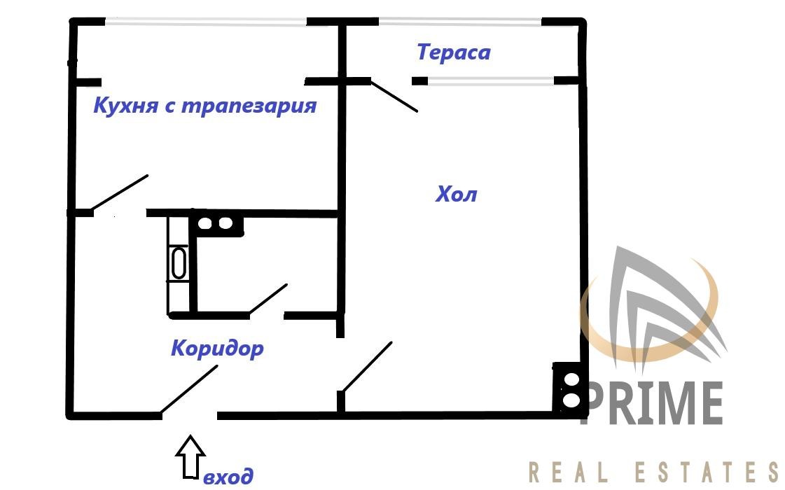Продава 1-СТАЕН, гр. Бургас, Славейков