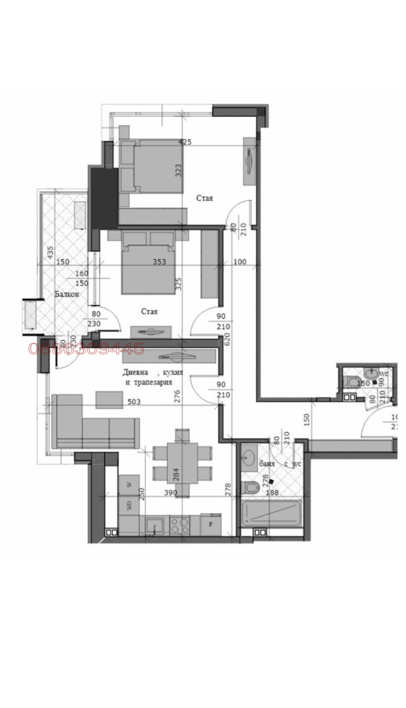 En venta  2 dormitorios Ruse , Shirok tsentar , 121 metros cuadrados | 40609195 - imagen [2]