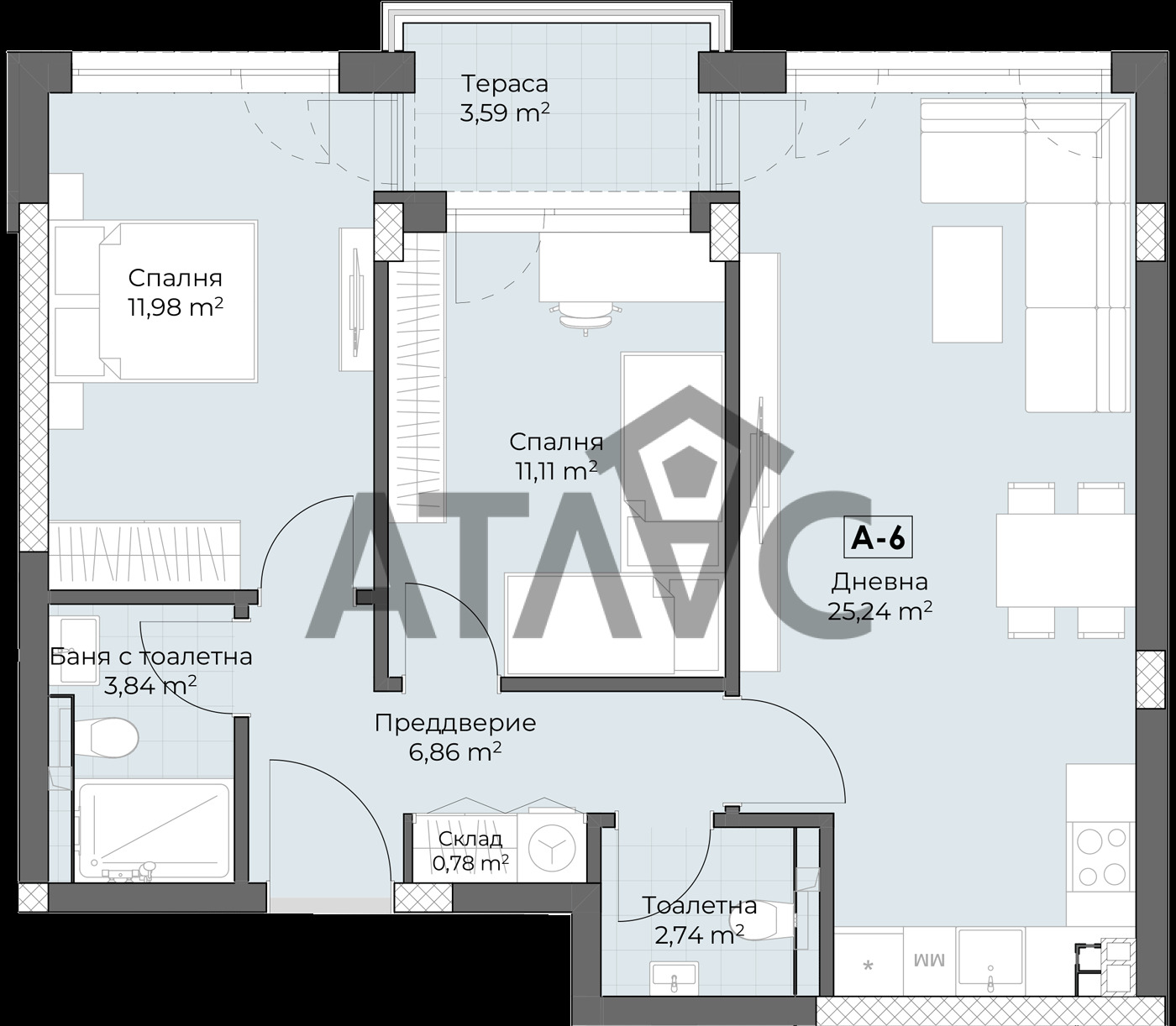 Продава 3-СТАЕН, гр. Пловдив, Беломорски, снимка 2 - Апартаменти - 54903891