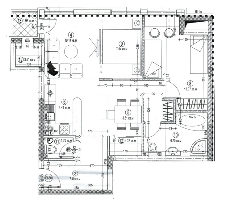 Myytävänä  1 makuuhuone Sofia , Ovtša kupel , 94 neliömetriä | 60780184 - kuva [6]
