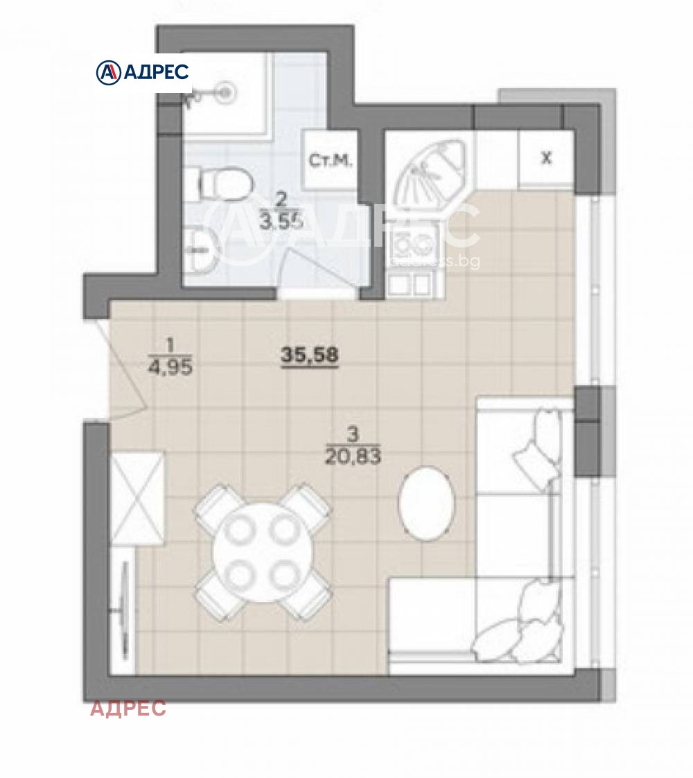 Продава 1-СТАЕН, гр. Варна, к.к. Чайка, снимка 8 - Апартаменти - 53766621