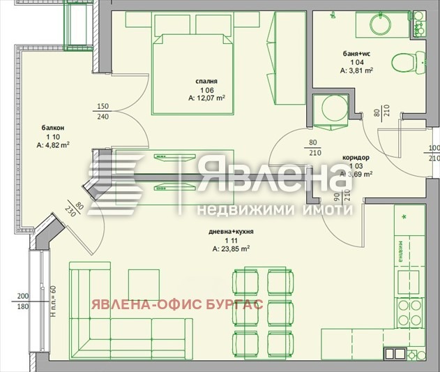 Продава 2-СТАЕН, гр. Поморие, област Бургас, снимка 5 - Aпартаменти - 49535759