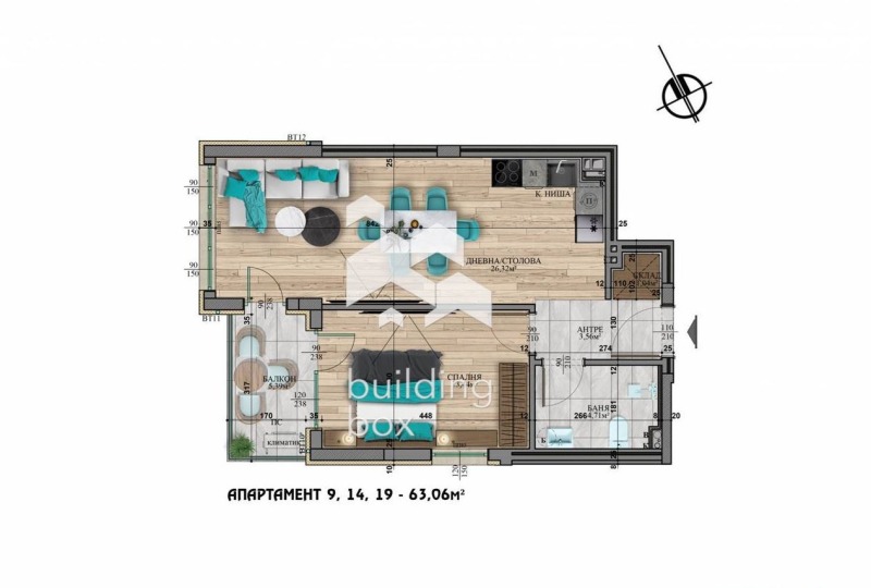 In vendita  1 camera da letto Sofia , Studentski grad , 74 mq | 75893577 - Immagine [2]