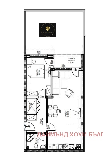 На продаж  1 спальня Пловдив , Южен , 114 кв.м | 58123025 - зображення [2]
