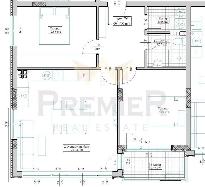 En venta  2 dormitorios Varna , Pobeda , 98 metros cuadrados | 57414646 - imagen [10]