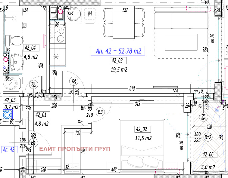 Na prodej  1 ložnice Sofia , Malinova dolina , 65 m2 | 86519980 - obraz [2]