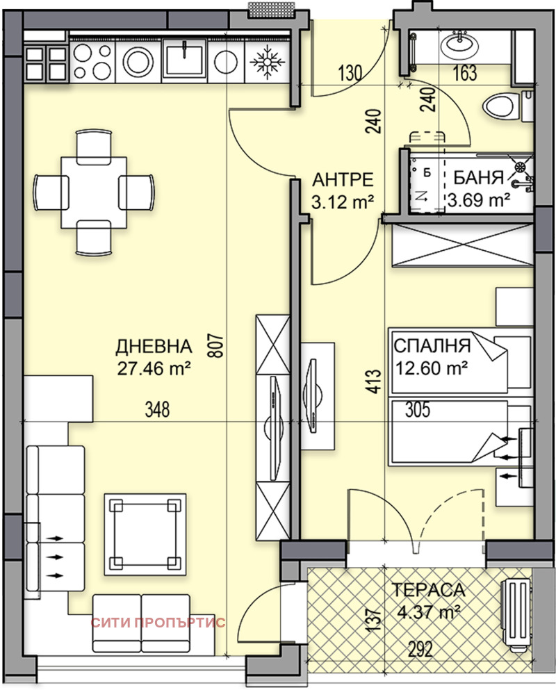 Na prodej  1 ložnice Plovdiv , Gagarin , 71 m2 | 83964427 - obraz [5]