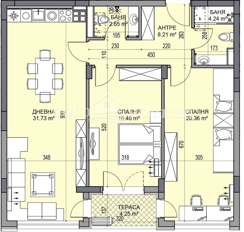 Продава 3-СТАЕН, гр. Пловдив, Гагарин, снимка 8 - Апартаменти - 53633086