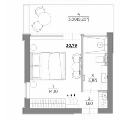 Satılık  Stüdyo Varna , k.k. Çayka , 41 metrekare | 39161443 - görüntü [2]