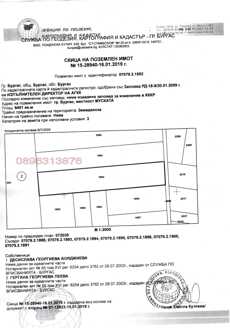 Продава ПАРЦЕЛ, гр. Бургас, Пети километър, снимка 2 - Парцели - 52782164