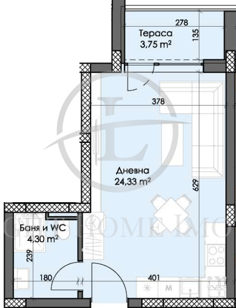 Myytävänä  Studio Plovdiv , Trakija , 46 neliömetriä | 46666658 - kuva [7]