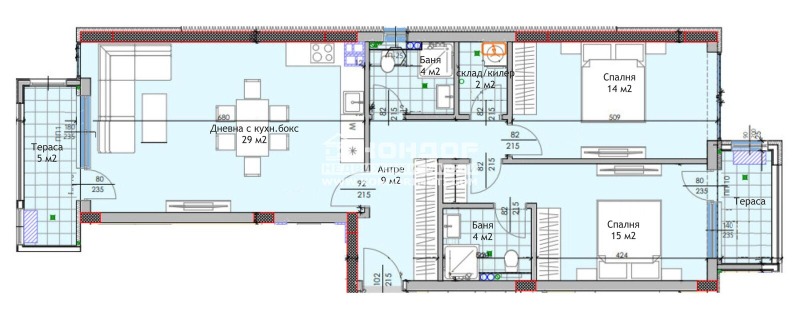 Продава  3-стаен град Пловдив , Тракия , 121 кв.м | 74982093 - изображение [2]