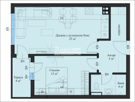 1 υπνοδωμάτιο Χρηστο Σμηρνενσκη, Πλοβδηβ 2