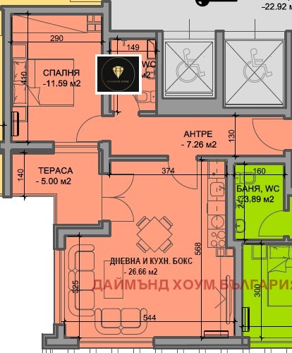 In vendita  1 camera da letto Plovdiv , Iugen , 78 mq | 17634089 - Immagine [2]
